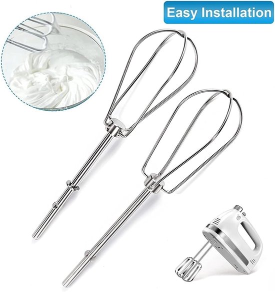 Mixer Opzetstukken - Eierkloppers Set - Bakken en Koken - Vervangt Origineel Onderdeel - 1 Stuk - Zilverkleurig — afbeelding 4