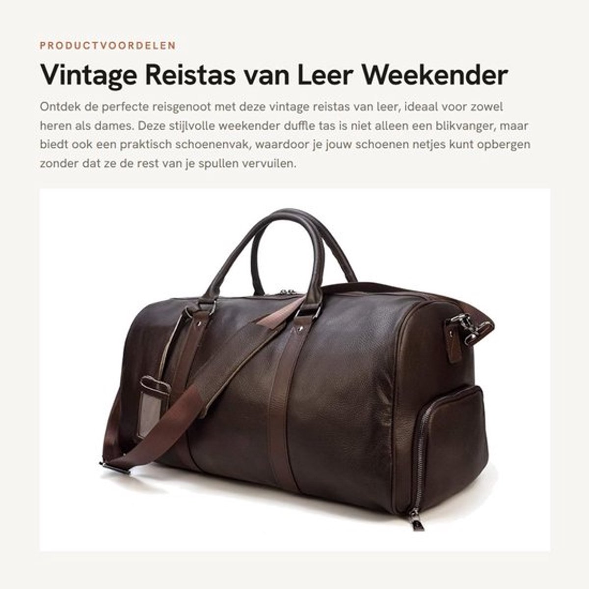 Reistas 55x27x28 cm - Reistas met wielen - Schoenenvak - Weekender Duffle - Reistassen - Verstelbare schouderriem 80-140 cm - Weekendtas