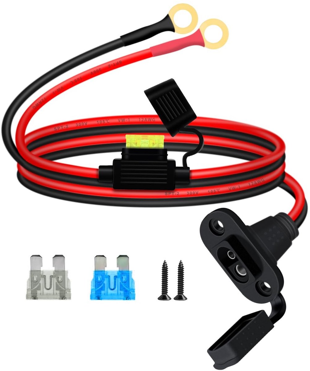 Omgoods - 12AWG SAE Voedingssocket met Inline Fuse