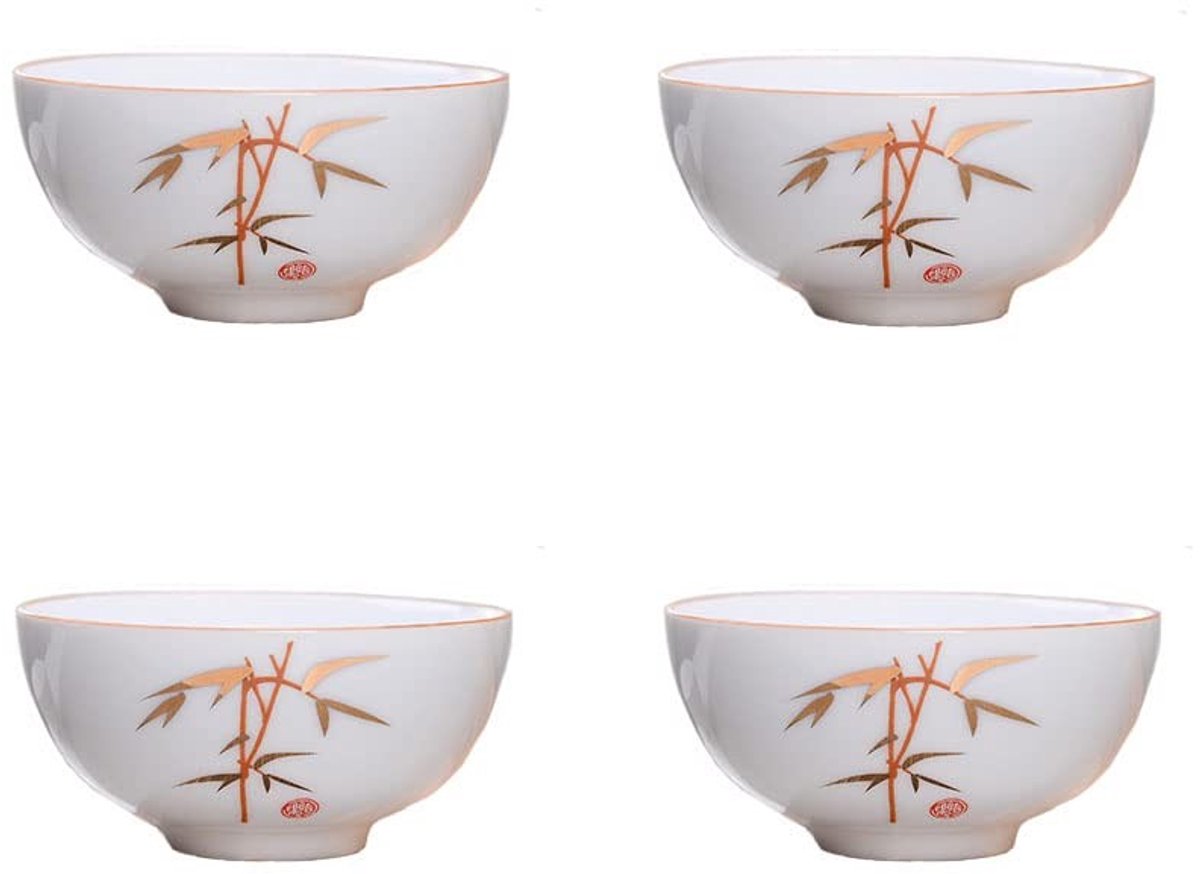 Omgoods - Chinese Theesmaakset met 4 Mini Porseleinen Kopjes