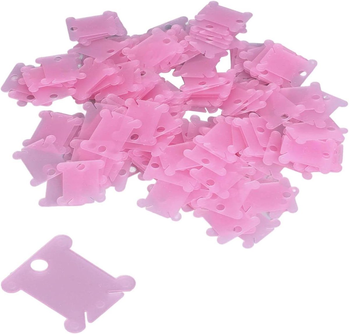 Plastic Floss Kloses - Draad Organizers - Borduurgaren Sorteren - Met Clips - 200 Stuks - Roze