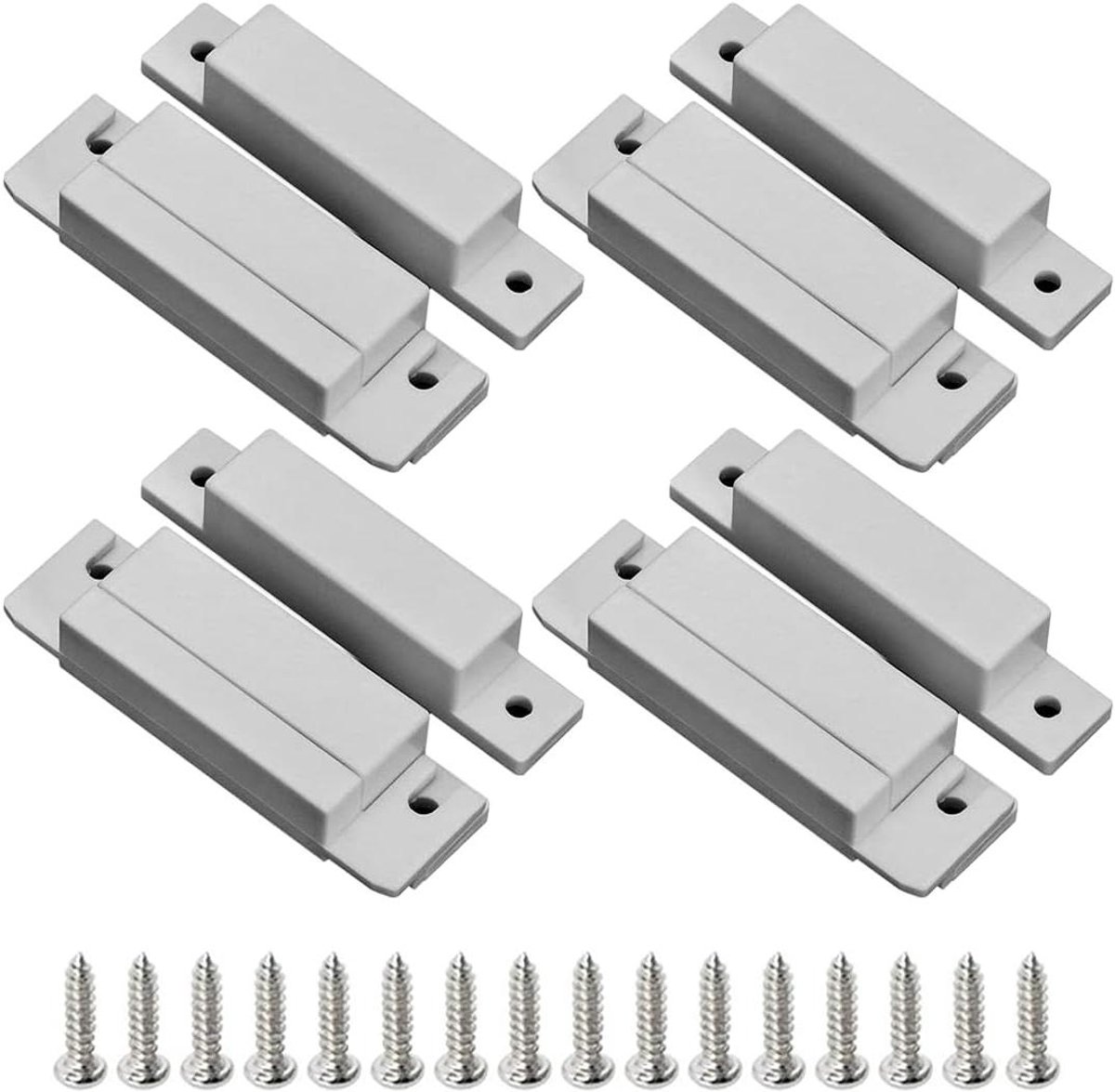 Deur Contact Sensor - Magnetische Schakelaar - Beveiliging Huis - NC/NO Functie - 4 Sets - Wit
