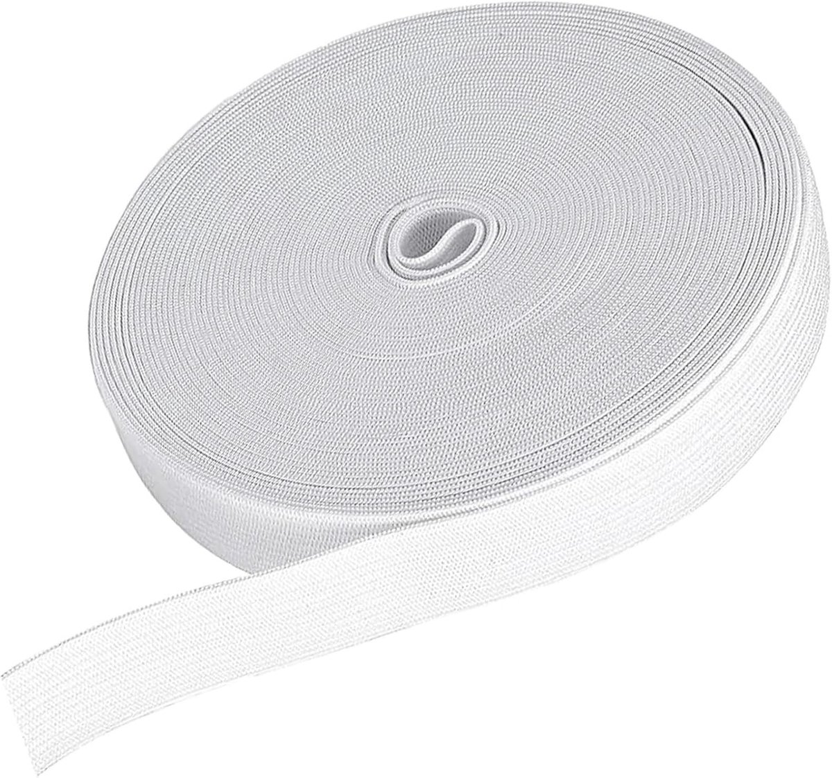 Meter Elastische Band - Wit - 12 mm Breed - Hoogwaardig Polyester - Voor Naaien en DIY