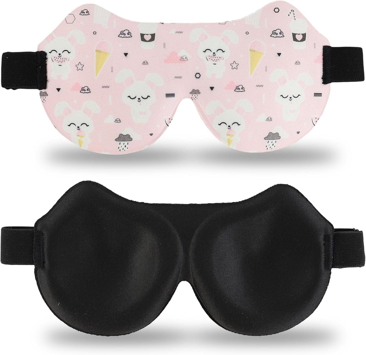 Slaapmasker voor Kinderen - 3D Design, Verstelbare Band, Schattig Konijn