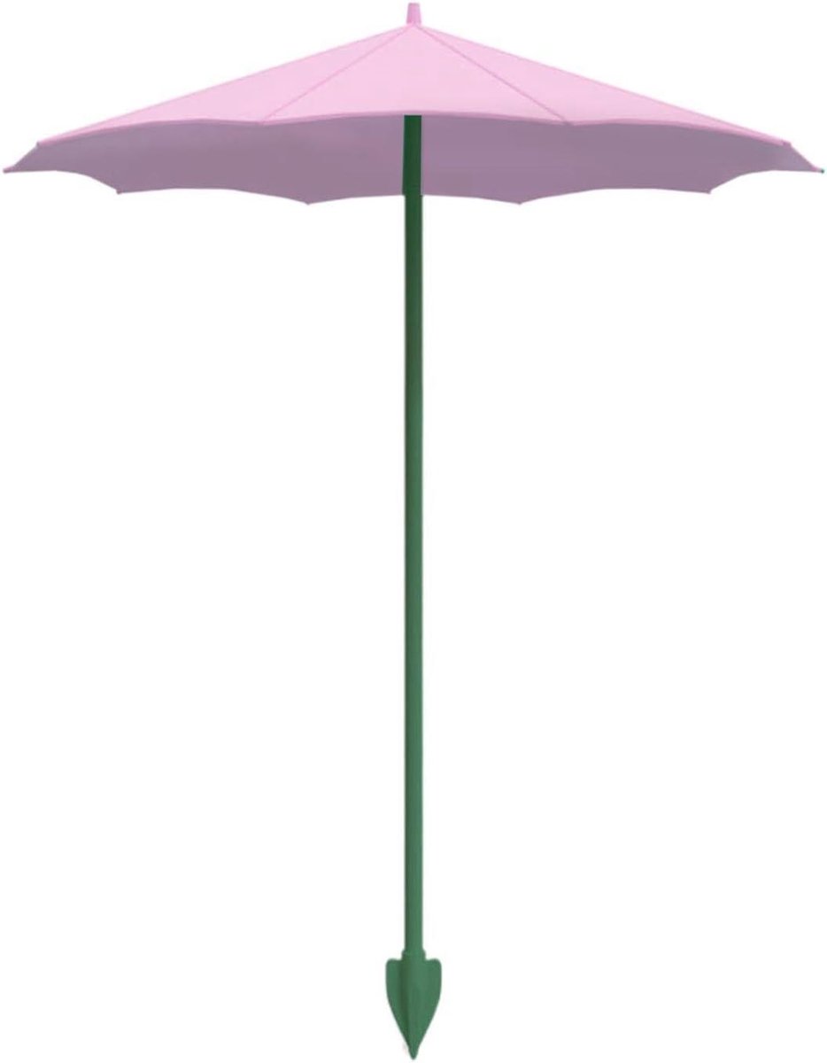 Plantenschaduw set - Mini parasols planten - Planten beschermen - Stabiel grondanker - 3 stuks 26.5 cm - Roze