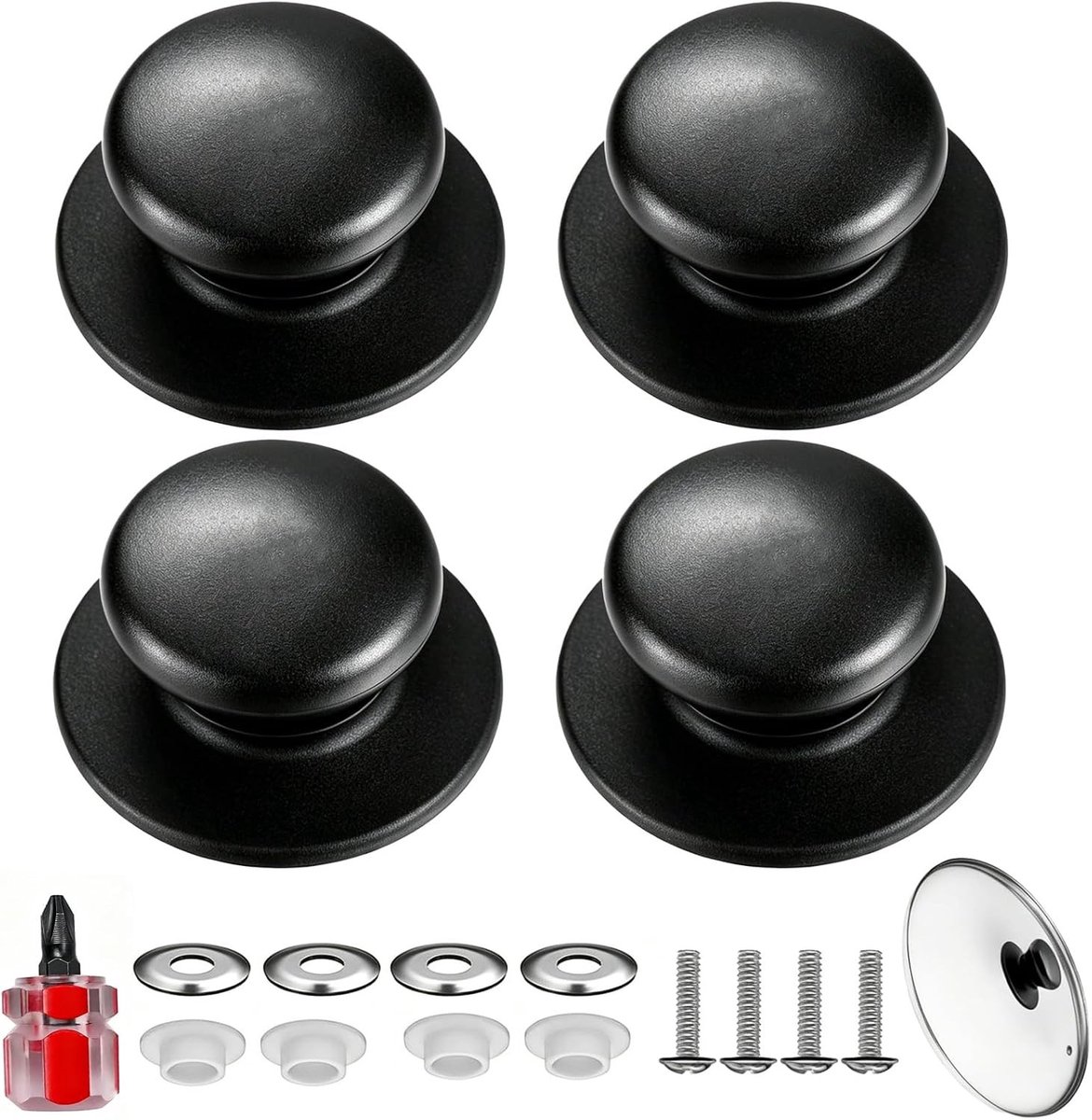 Universele potdekselknoppen - 4 stuks potdekselgrepen voor pannen en kookaccessoires