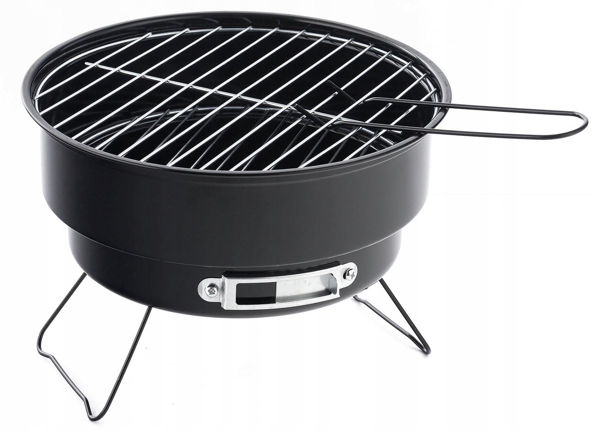 Compacte Draagbare Koolgrill 24x24 cm - Opvouwbaar en Lichtgewicht