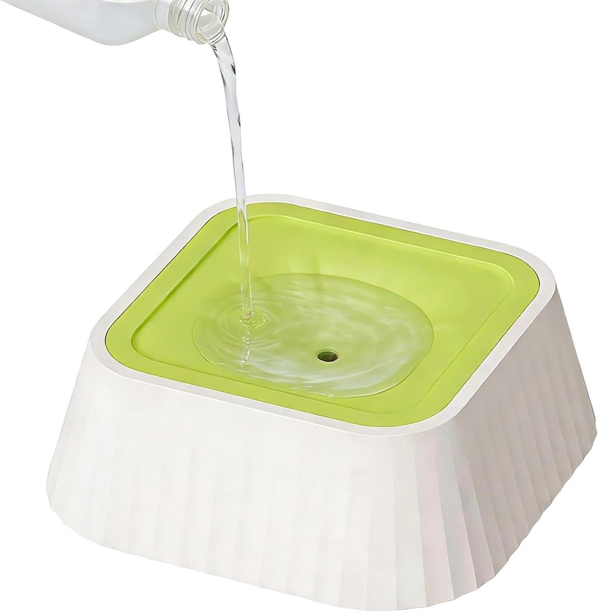 Hondenschaal - Drinkbak Honden - Minder Knoeien - Automatische Debietregeling - 1100 ml - Groen
