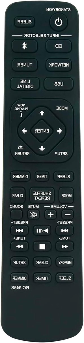 Vervangende Afstandsbediening - Afstandsbediening Receiver - CD Receiver Bediening - Directe Werking - 10 Meter Bereik - Zwart