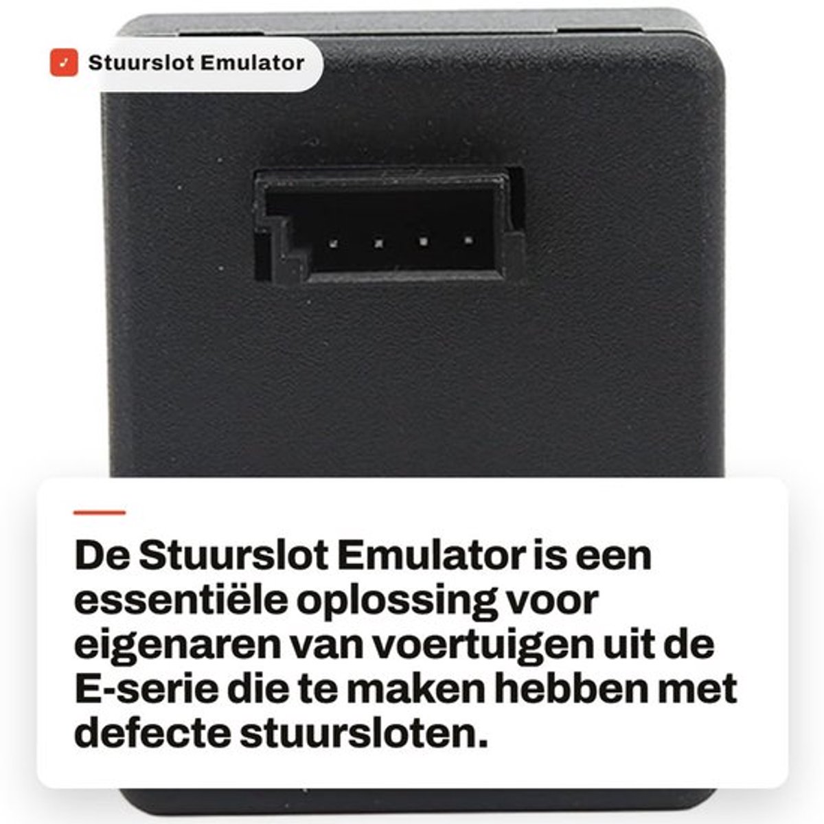 Stuurslot Emulator - 4pin Auto Simulator - Professionele Auto Reparatietool - Compatibel met E-serie - Hoogwaardig ABS - Slijtvast en Duurzaam