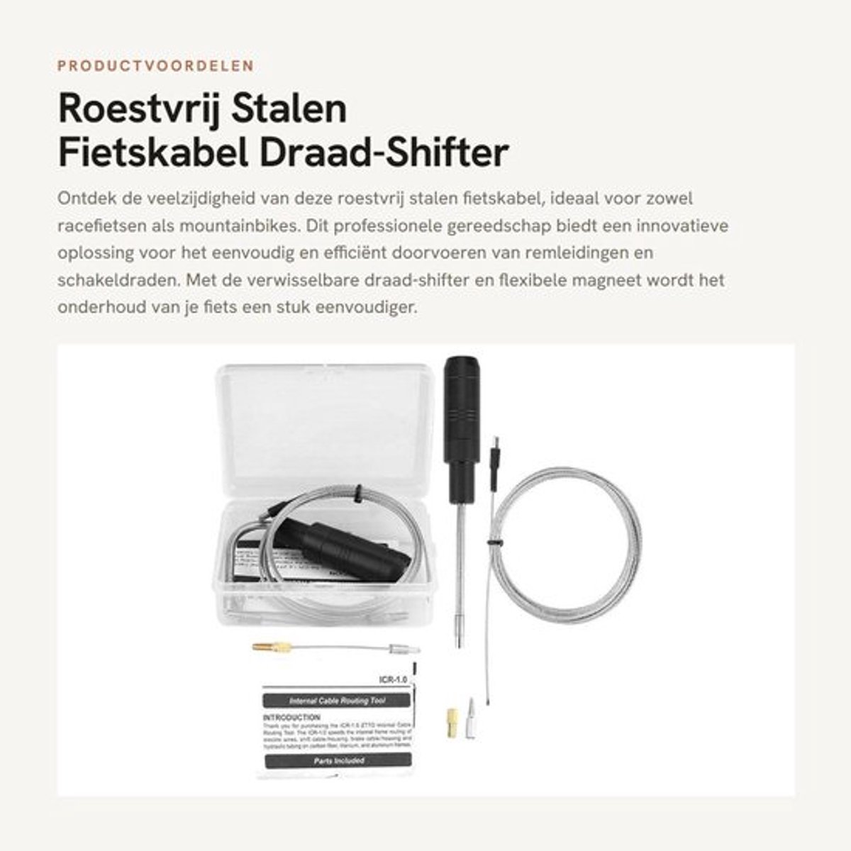 Roestvrij Stalen Fietskabel - Draad-Shifter - Flexibel en Verwisselbaar - Set van 6 Stuks - Geschikt voor Racefietsen en Mountainbikes -...