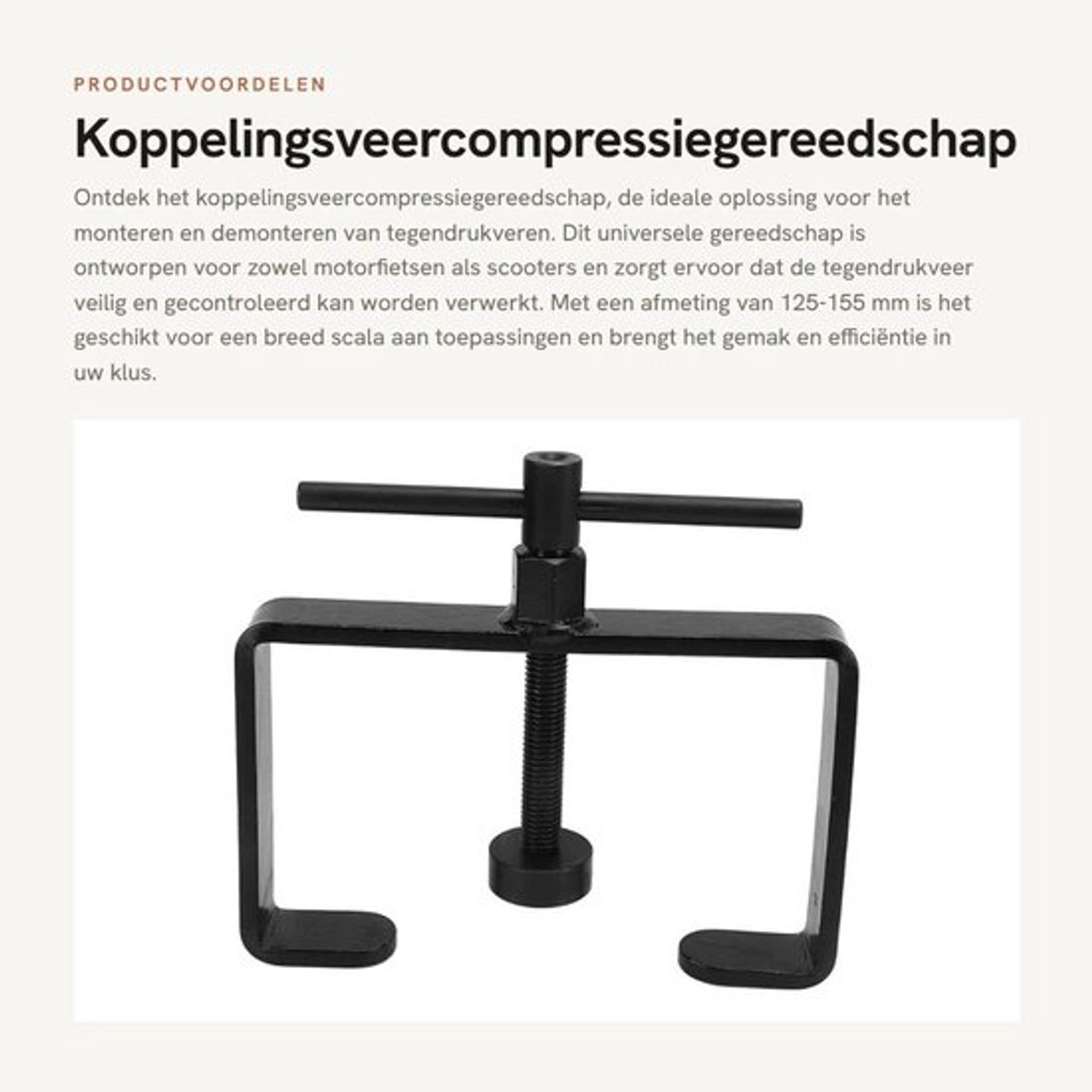 Koppelingsveercompressiegereedschap Universeel - Veerspanner Auto - Verwijdering/Gereedschap - Montage/Demontage - Tegendrukveer - Schokbestendig