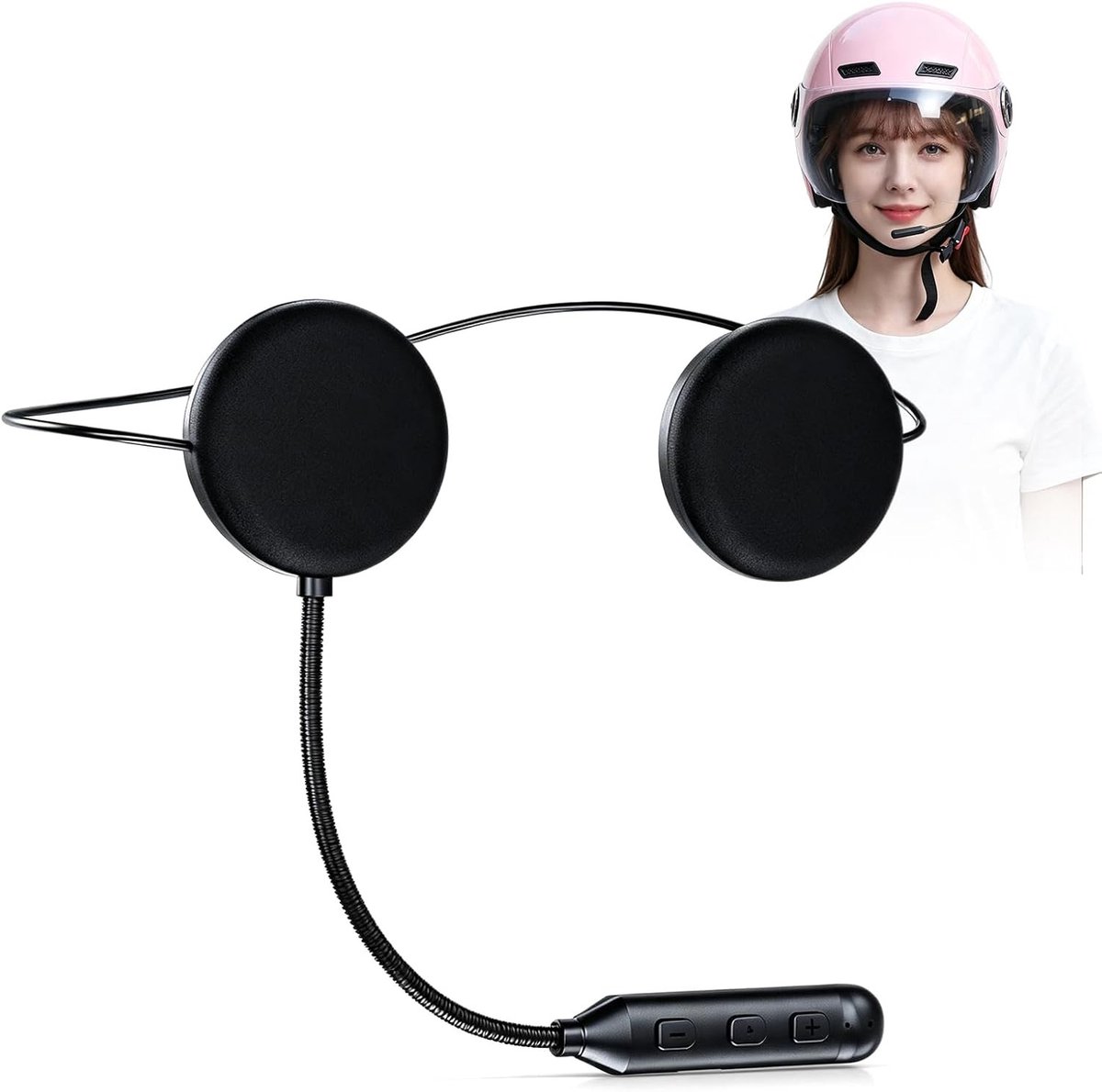 Motorhelm-headset - Zwart - ABS + PC - Bluetooth 5.0 met Ruisonderdrukking en 30 Uur Spreektijd - Voor Motorrijders