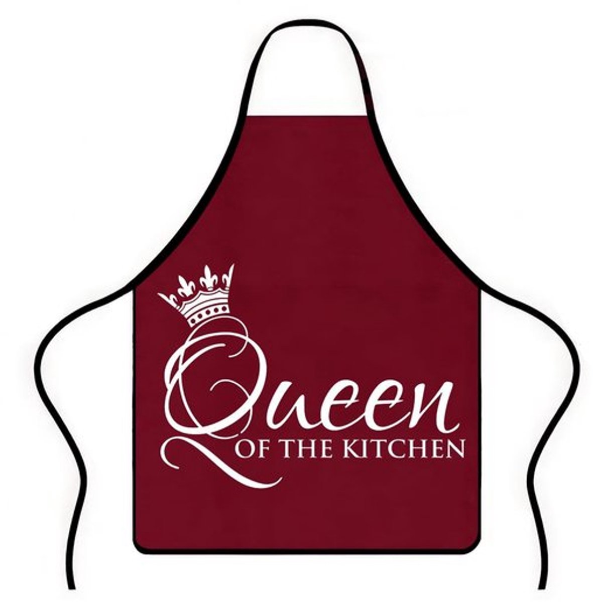 Kookschort waterdicht - Verstelbare nekriem - 73 x 60 cm - Hoogwaardige polyestervezel - Cadeau voor vrouw/moeder - Motief "Queen of the Kitchen - Keukenschort