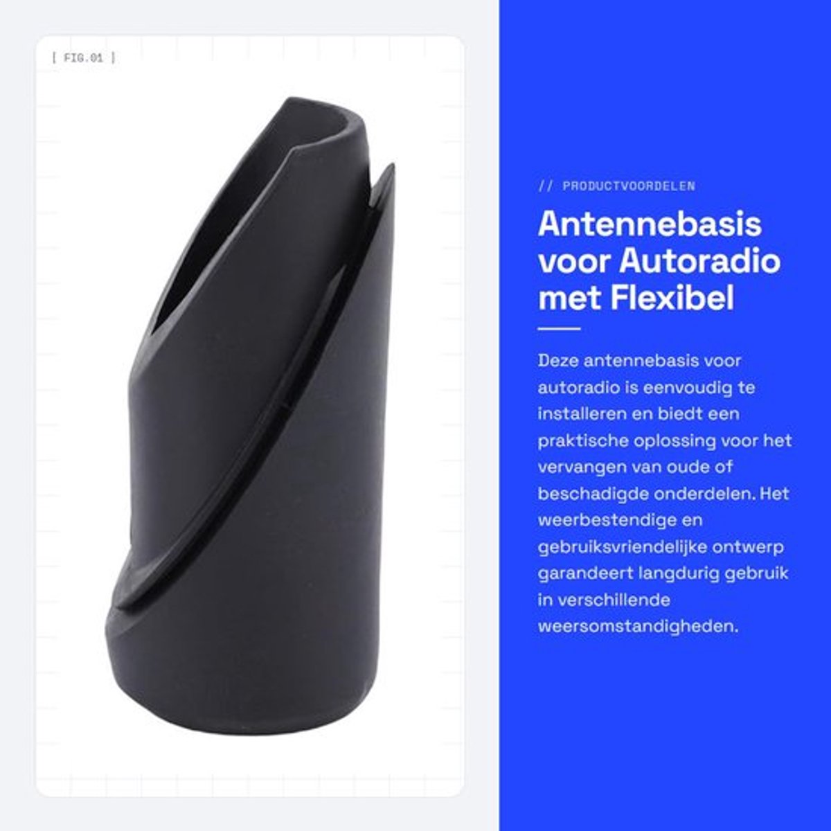 Antennebasis Weerbestendig - Antenne Beugel - Rubber Mount - Flexibel Ontwerp - Probleemloze Installatie - Verbeterde Signaalontvangst - Autoantenne