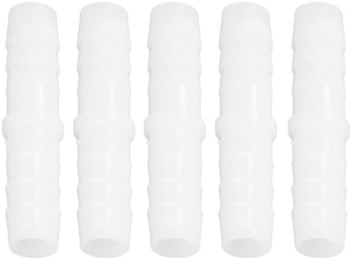 Slangconnector 10 Stuks - Plastic Slangverbinder - PE Materiaal - Duurzaam - Geschikt voor Pomp- en Siliconeslangen - Veilig in Gebruik
