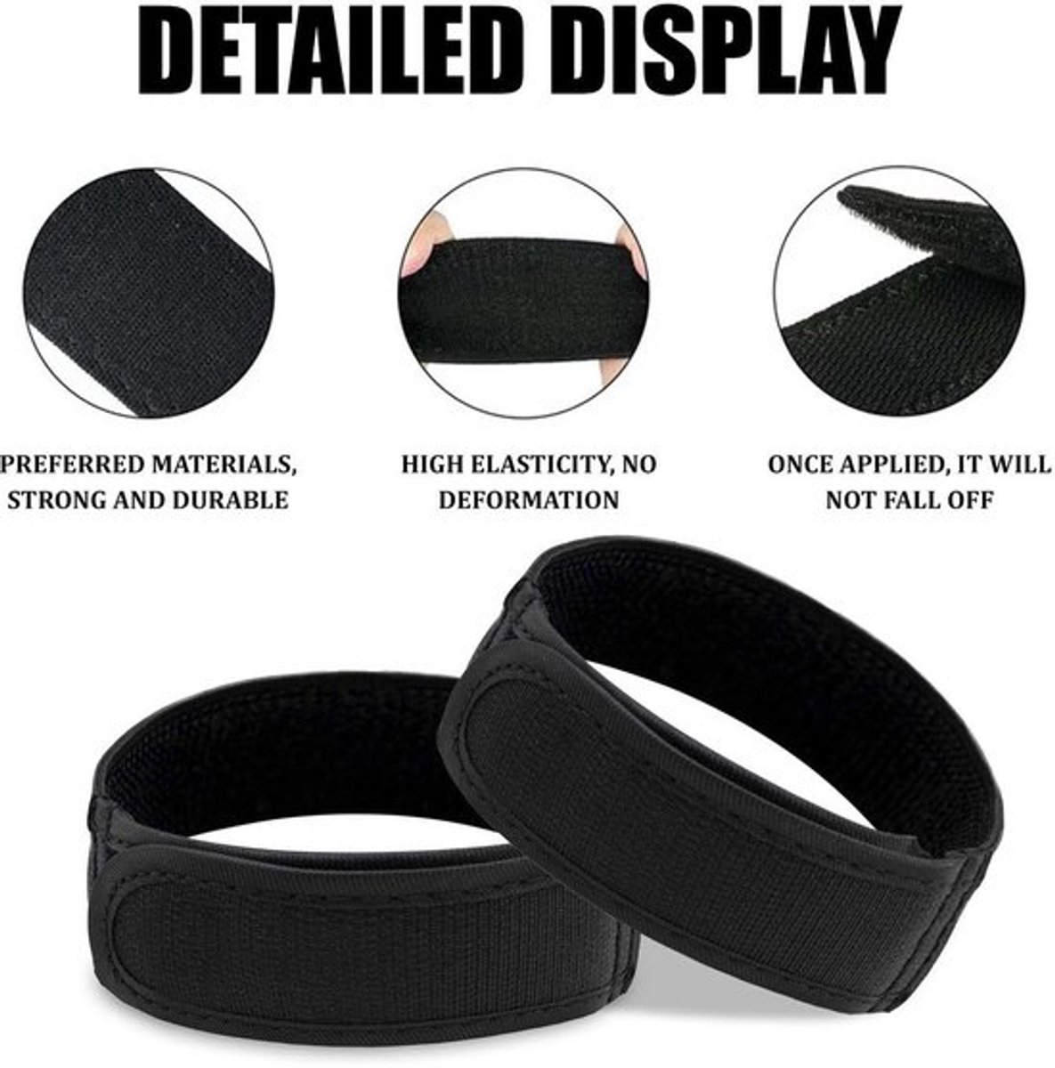 Riem zonder gesp - Elastische Riem - Verstelbare Tailleband - Comfortabele Riem - 4 Stuks - 40 cm Lang