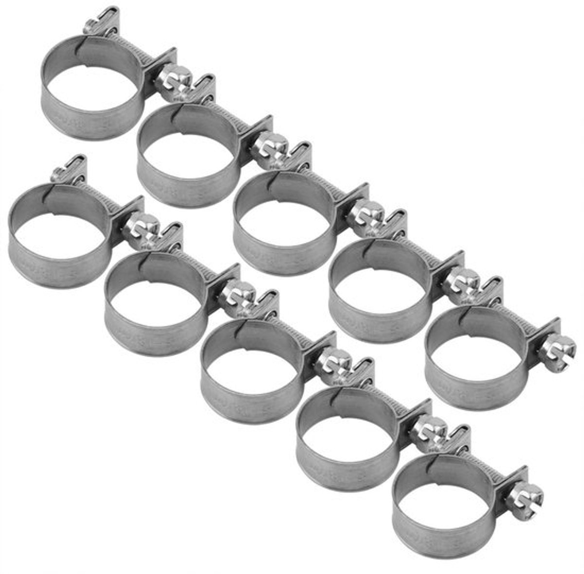 Slangklem 10 stuks - Roestvrij Staal - Slangklemmen