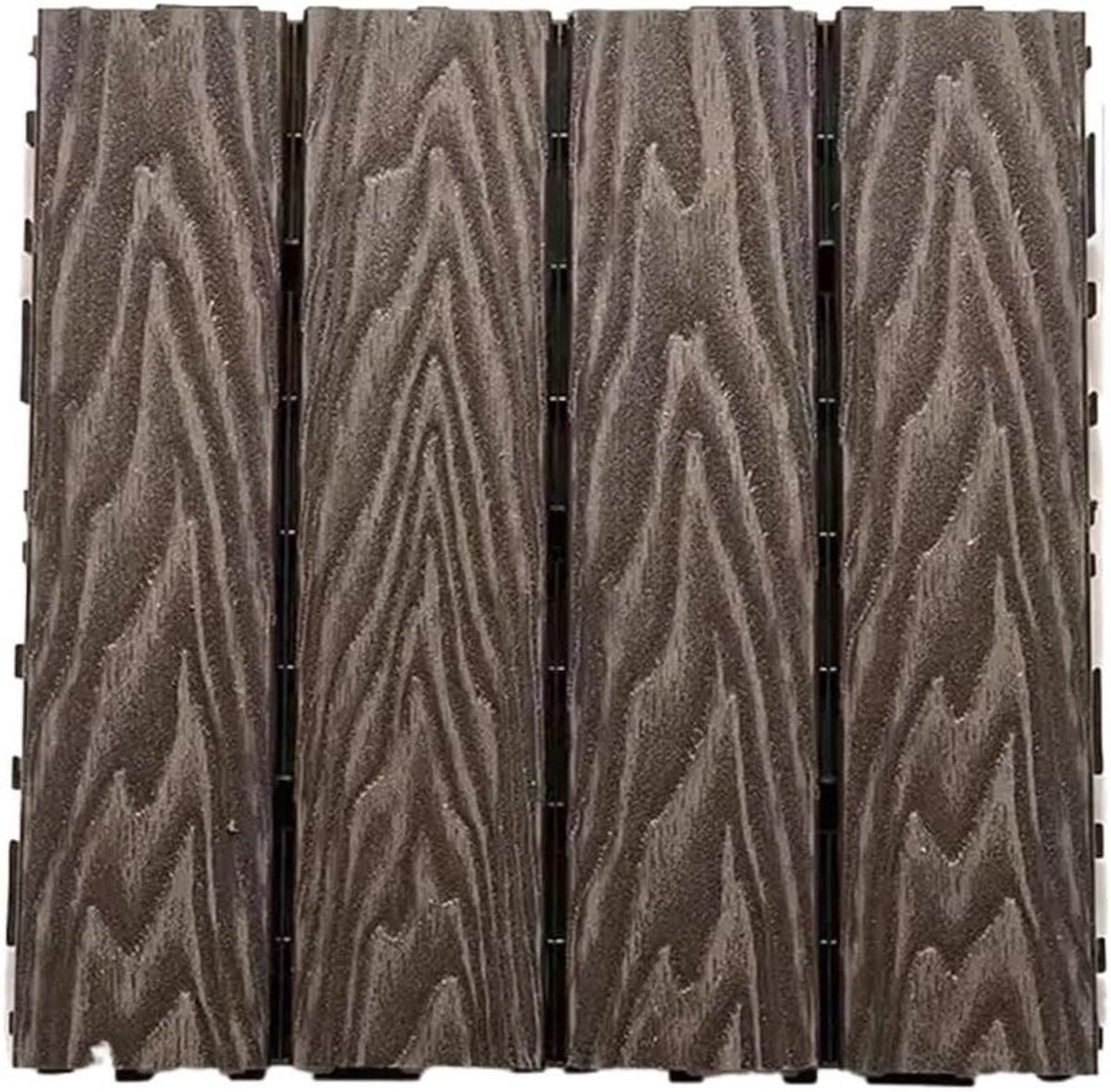 Terrastegels Hout - Houten Vloeren - Buiten Leven - Eenvoudige Installatie - 30 x 30 cm - Houtkleur