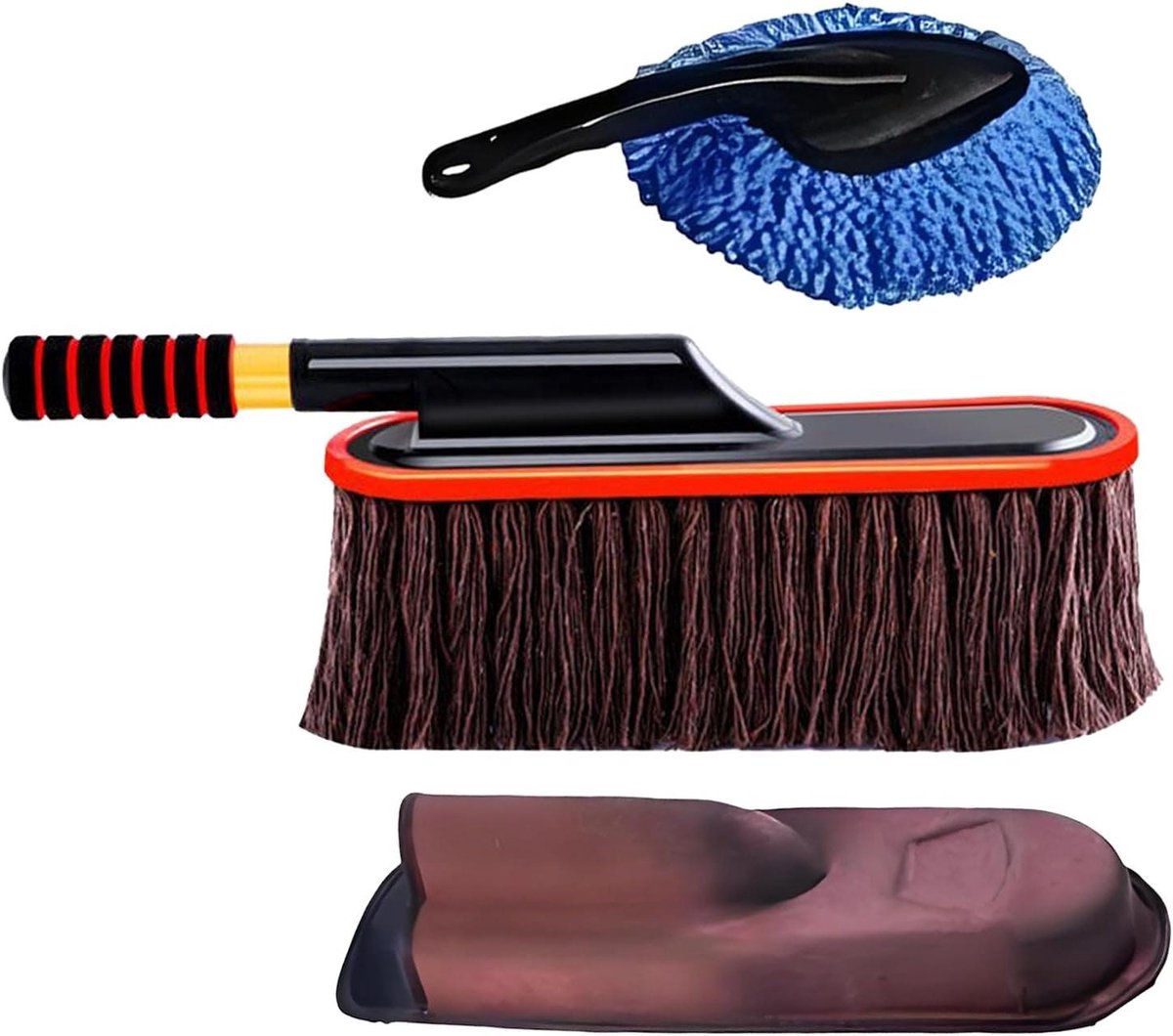 Auto Ontstoffer - Autoborstel Duster - Voertuig Reinigen - Telescopische Steel - 65 cm - Blauw