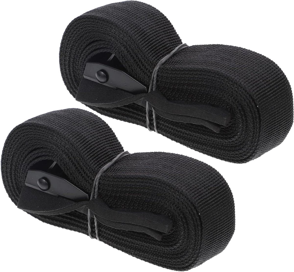 Spanbanden Set - Bagage Riemen - Lading Zekeren - Met Haak Bevestiging - 300 cm Lengte - Zwart