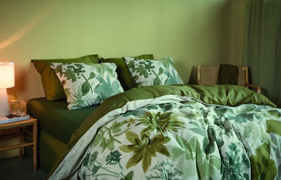 Beddinghouse Lilian dekbedovertrek - Tweepersoons - 200 x 200/220 cm - Groen van Beddinghouse — afbeelding 5