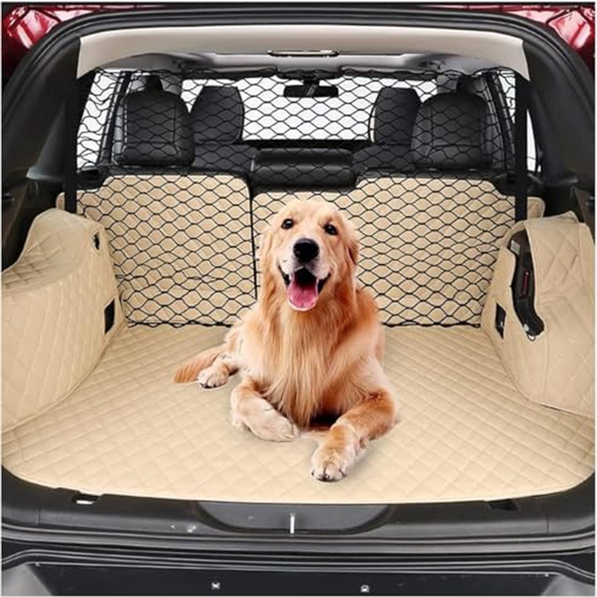 Autobarrière Huisdieren - Hondenhek Auto - Veilig Reizen - Universele Pasvorm - 120 x 70 cm - Zwart