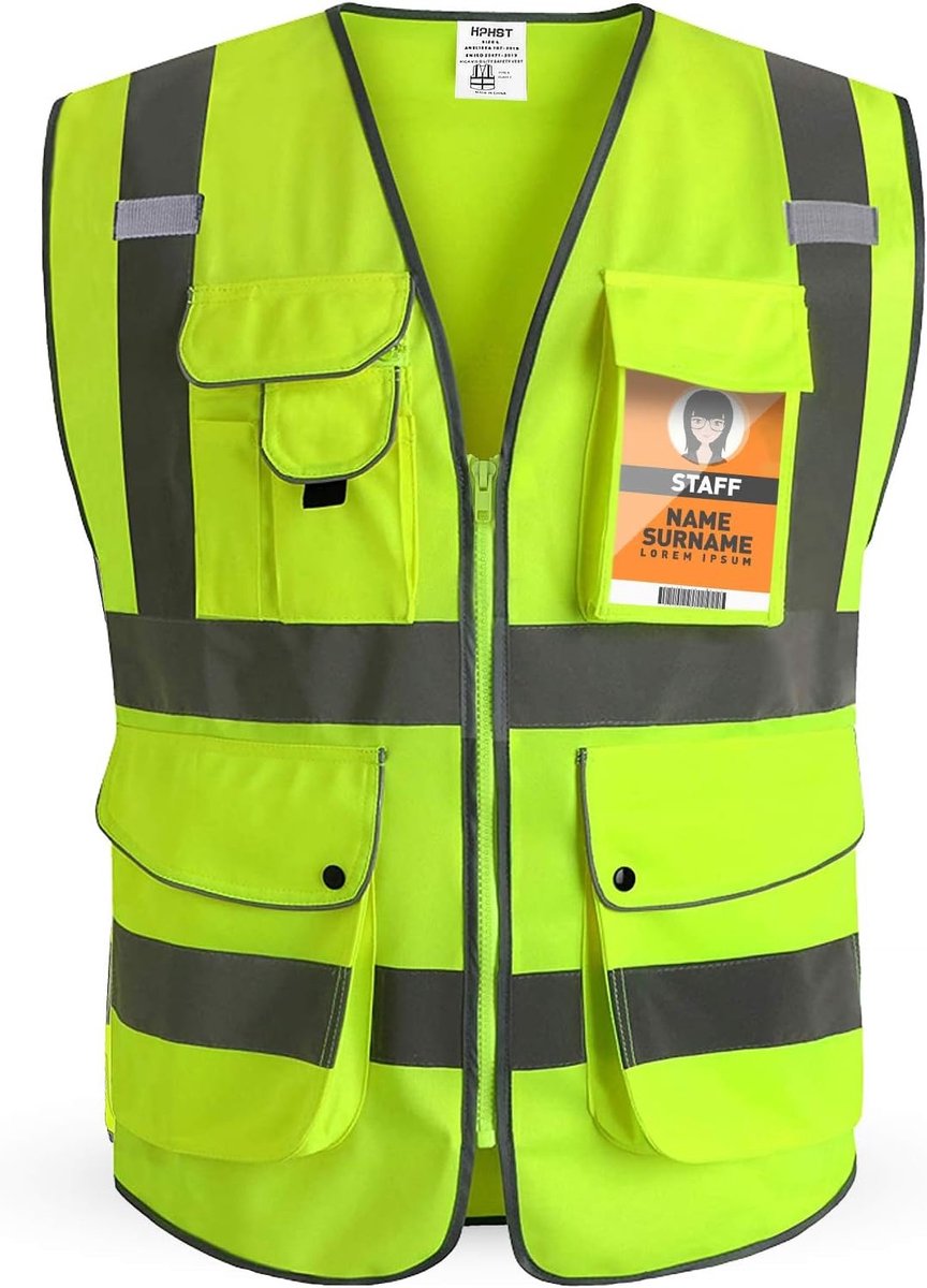 Veiligheidsvest - Geel - 3XL - Reflecterend - Voor Heren