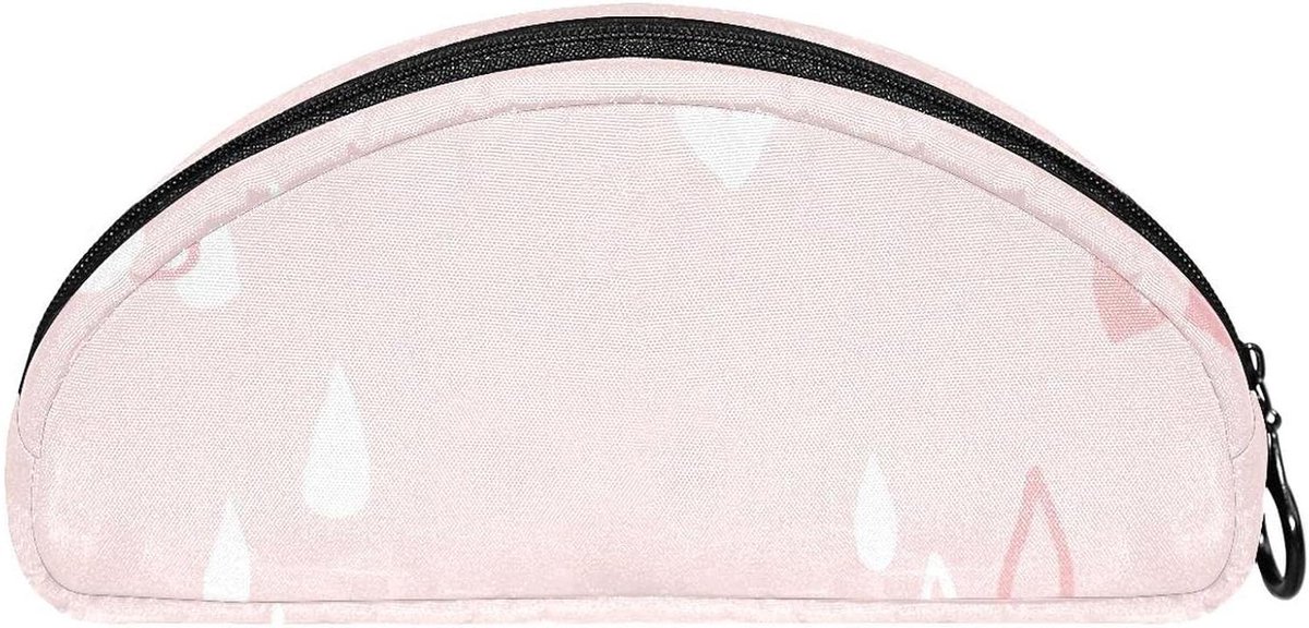 Pennenetui Halve Cirkel - Etui Make-up Tasje - Kantoorbenodigdheden Opbergen - Hoge Kwaliteit Rits - 19.5x4x8.8cm - Multicolor