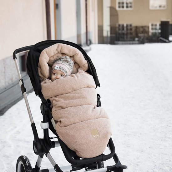 Baby Voetenzak - Winterzak - Warmte Buiten - Universeel Geschikt - 1.13 Kilogram - Roze Bouclé — afbeelding 2