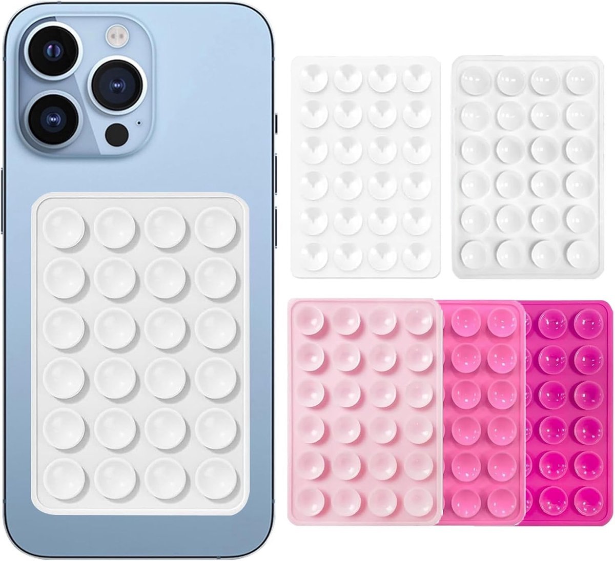 Omgoods - Set van 5 Telefoon Suction Cups met Kleurkeuze
