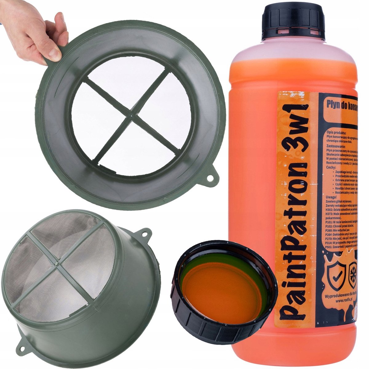 Rosfix Conserverings- en Reinigingsvloeistof Set Airless Verfspuit Onderhoudsmiddel 1L