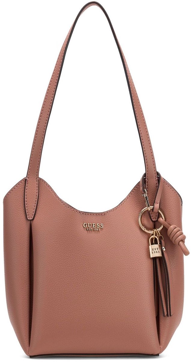 GUESS schoudertas Melody Bucket Rosewood oud roze