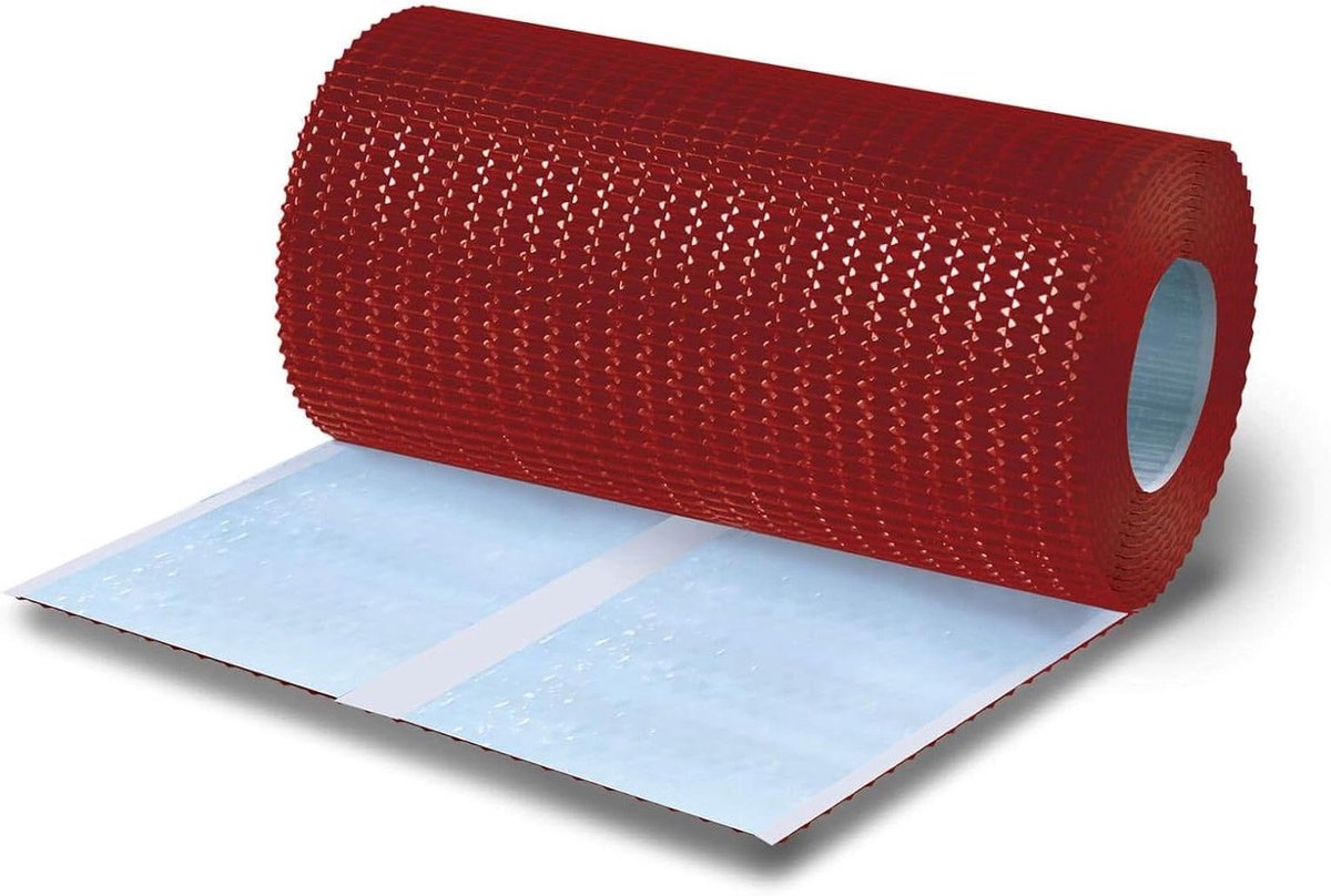 Schoorsteenaansluitband - Dakafdichting tape - Dak afdichten - 3D reliëf - 300mm x 5m - Rood