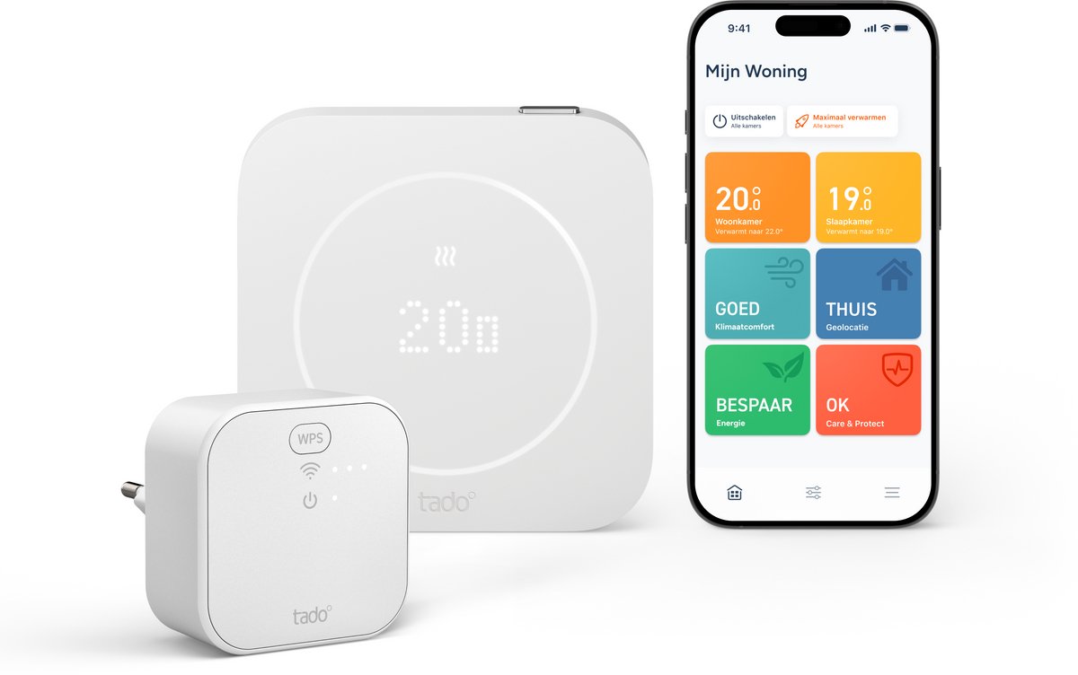 tado° Bedrade Slimme Thermostaat X (2e gen.) Starterskit - OpenTherm & Relay - Matter, Google Home, Alexa & Apple Home - Wit