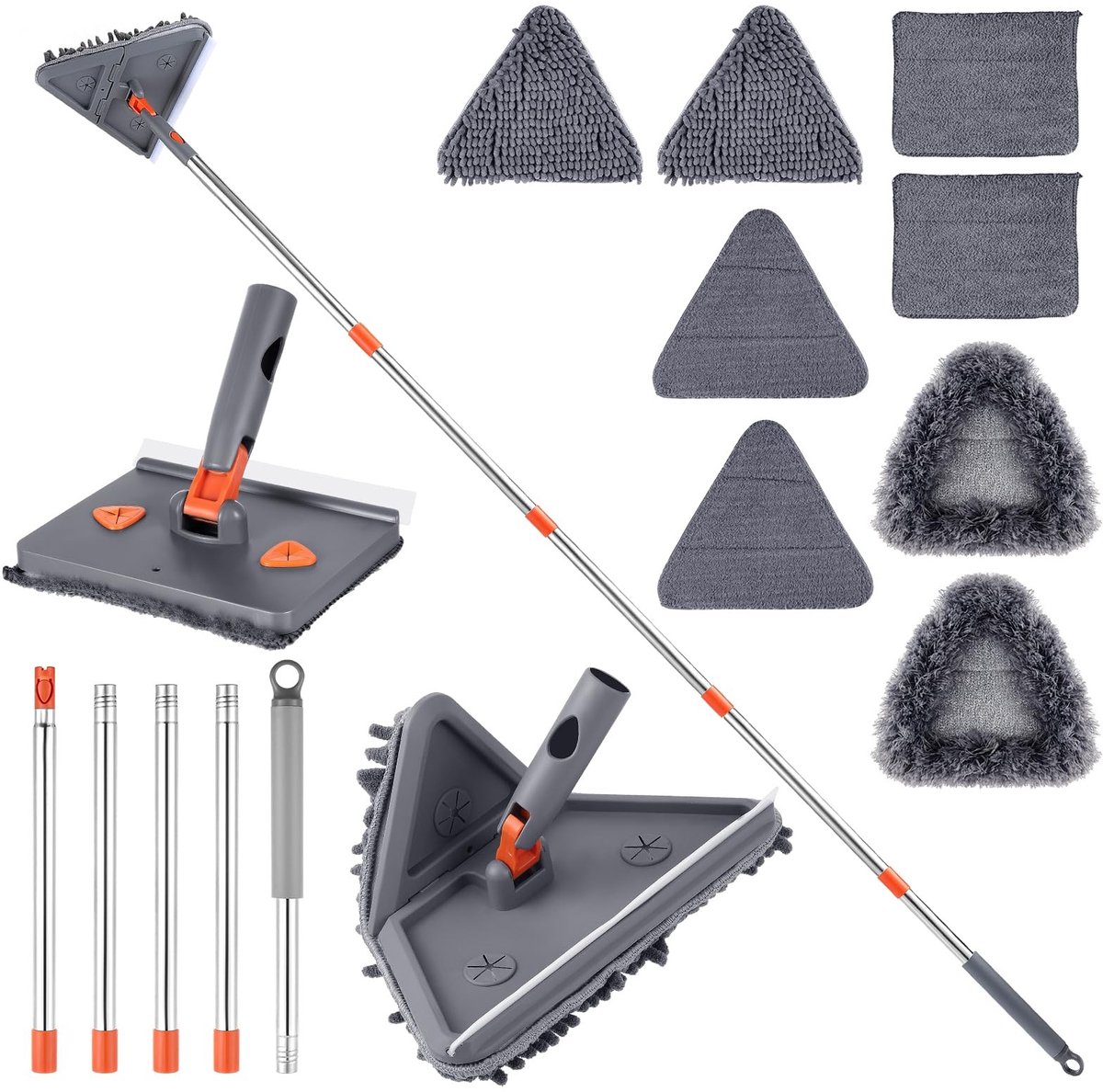Omgoods - Wandreinigingsdweil met Telescopische Steel