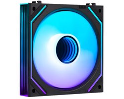 AsiaHorse Dawn Pro - 120mm ARGB PC Ventilator - Daisy Chain - PWM - Dual Zone RGB - 1x - Reverse - Zwart