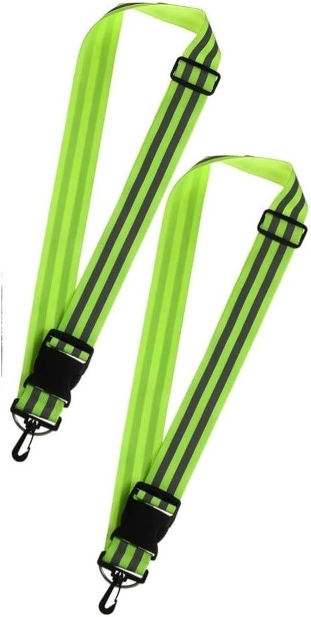 Running Riem - Sporttasje Taille - Nachtelijke Activiteiten - Hoge Zichtbaarheid Reflectie - 80-150 cm - Groen