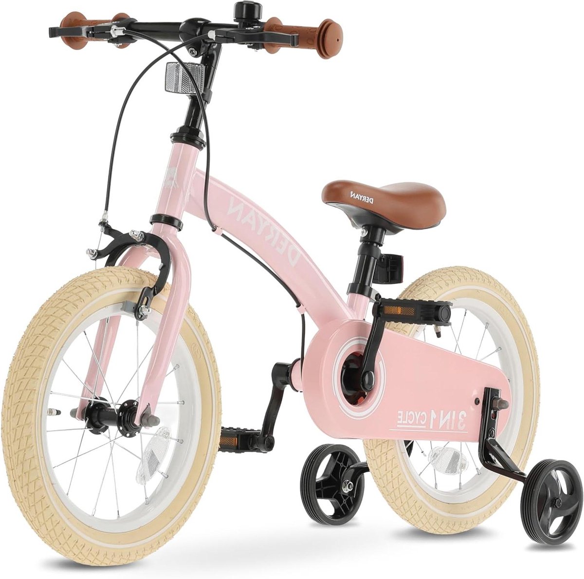 Kinderfiets Loopfiets Wieler Veilig Leren Fietsen Stuurbegrenzing 12 inch Roze