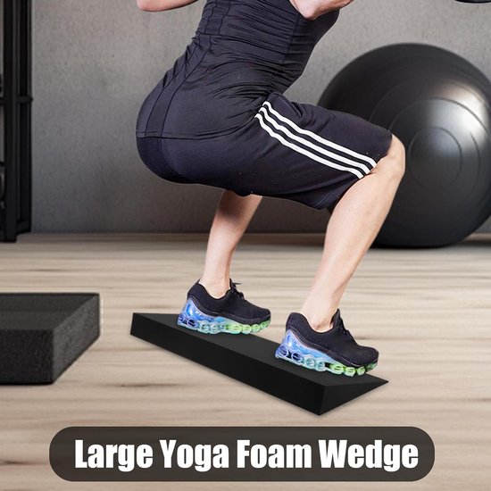 Yoga blok wigvorm - Yogaschuim fitnessblok - Verbeteren oefening - Hoge dichtheid EVA - 51 x 15 x 5 cm — afbeelding 3