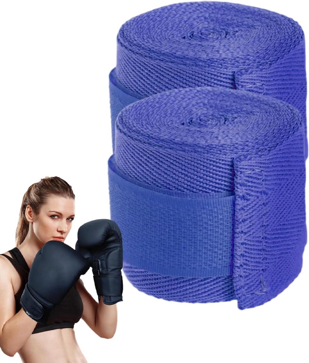 Hand Wraps - Bokshandschoenen Bandages - Bescherming Training - Innovatieve Drukcontrole - 10 cm Breed - Blauw