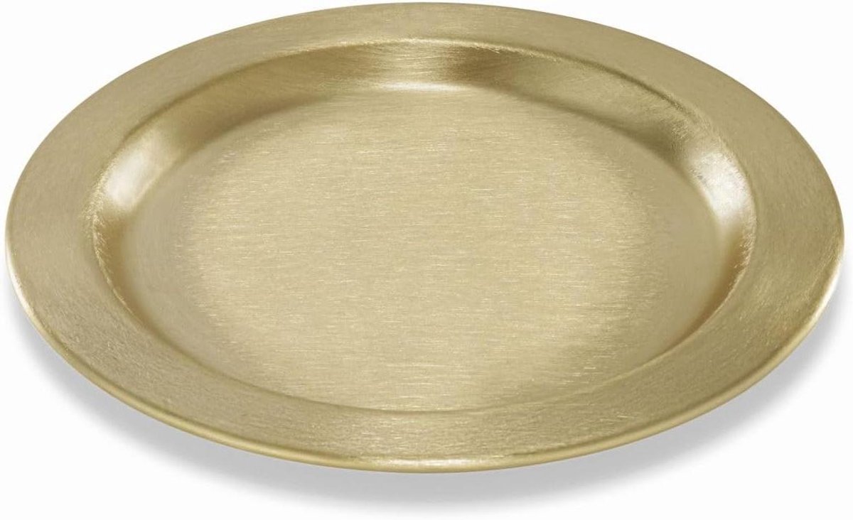 Kaarsenonderzetter Gregoria - Kaarsenplateau Metaal - Kaarsen Decoratie - Voor Kaarsen Ø7-8 cm - 115 cm Diameter - Goud
