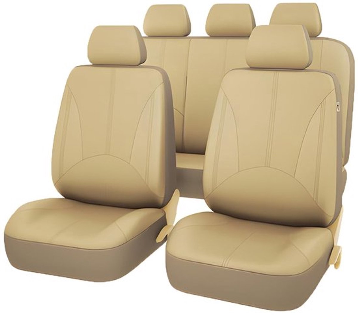 Autostoelhoes Universeel - 9-delige Set - Waterdicht - Geperforeerd Leer - Eenvoudige Installatie - Elegante Bescherming - Autostoelbekleding