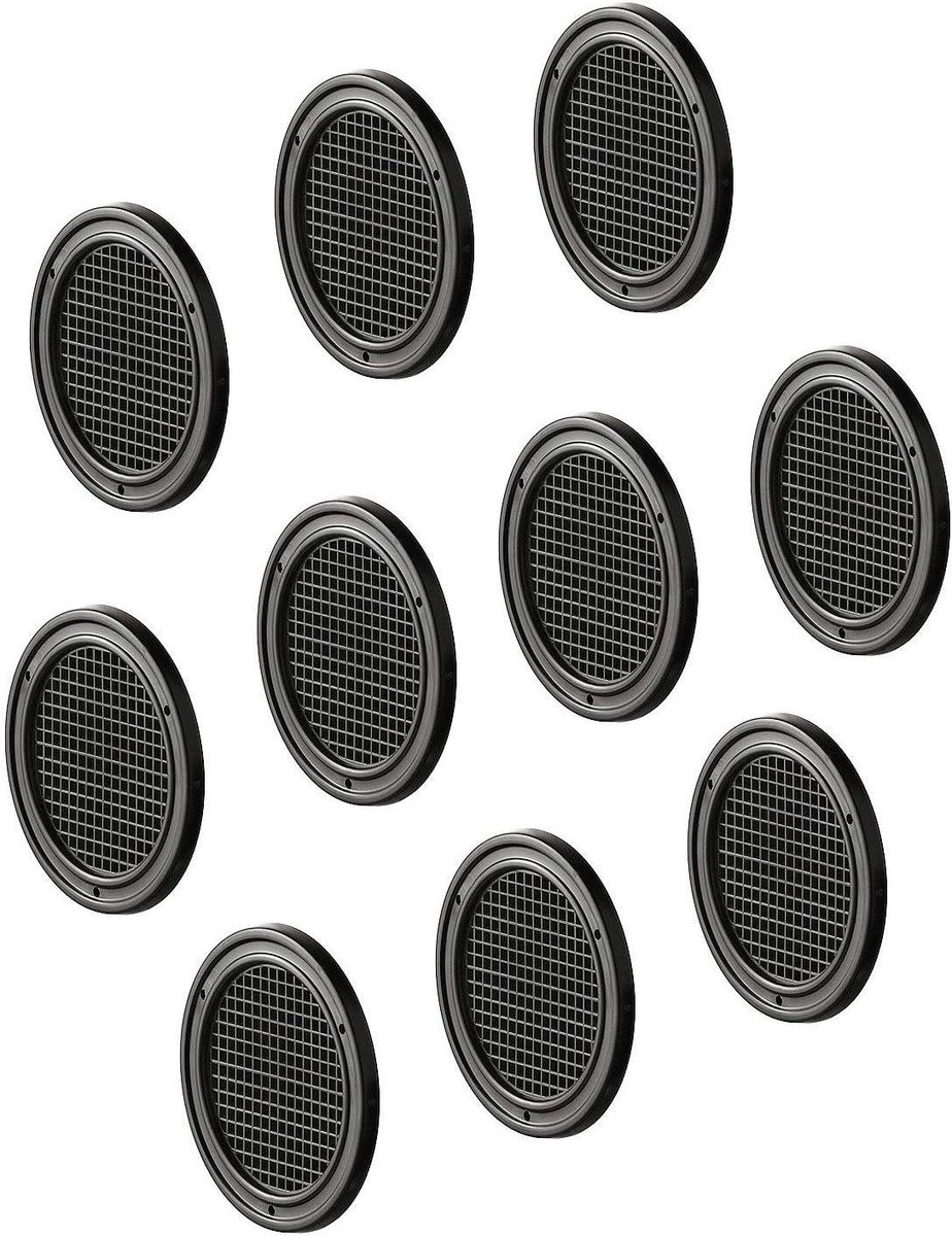 Ventilatierooster Rond - Luchtrooster Deur - Meubelventilatie - Insectenbescherming - Ø 60 mm - Bruin