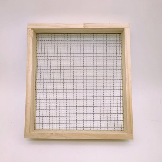 Grindzeef Tuin - Compostzeef Steen - Tuinieren Bodem Ziften - Houten Frame Metaalgaas - 36 x 30 x 6 cm — afbeelding 4