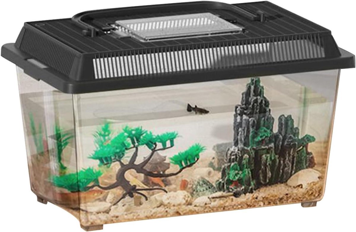 Reptielen Kweekdoos - Voedingsbox Habitat - Tijdelijk Verblijf - Optimale Luchtstroom - 23 x 13 x 15.5cm - Transparant