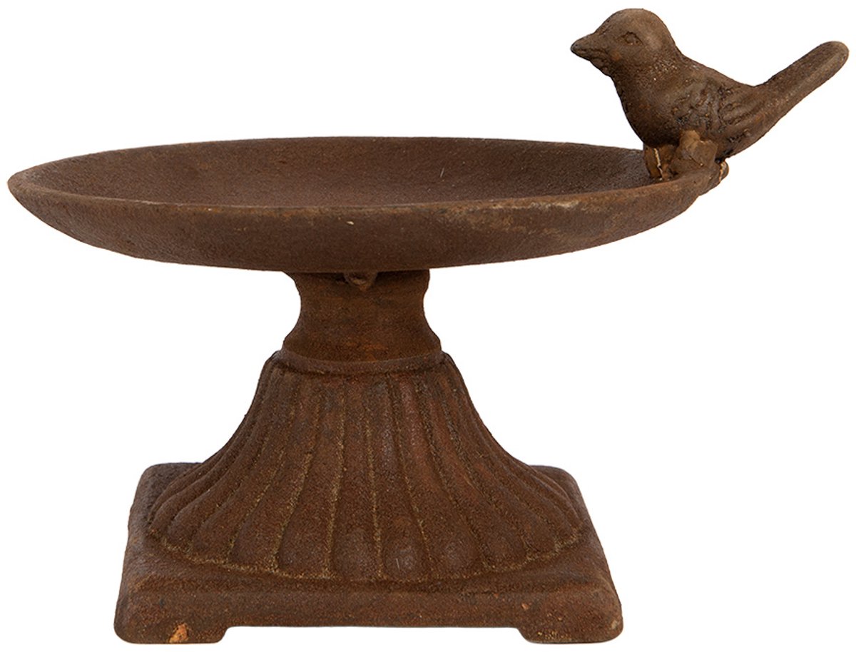 Clayre & Eef Vogelvoederbak Vogel Bruin Metaal