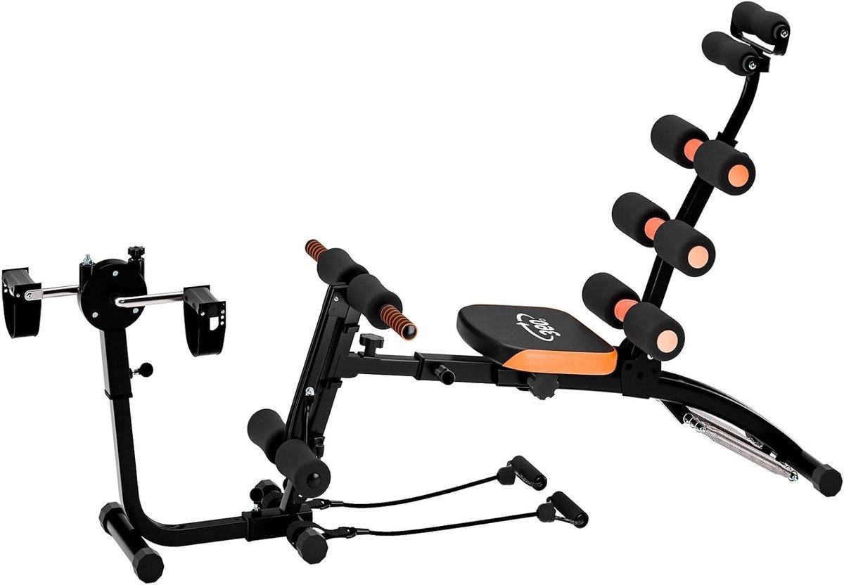 Ab Machine - Buikspierbank Trainingsbank - Thuis Fitness - Multi-functioneel Verstelbaar - 105 cm - Zwart