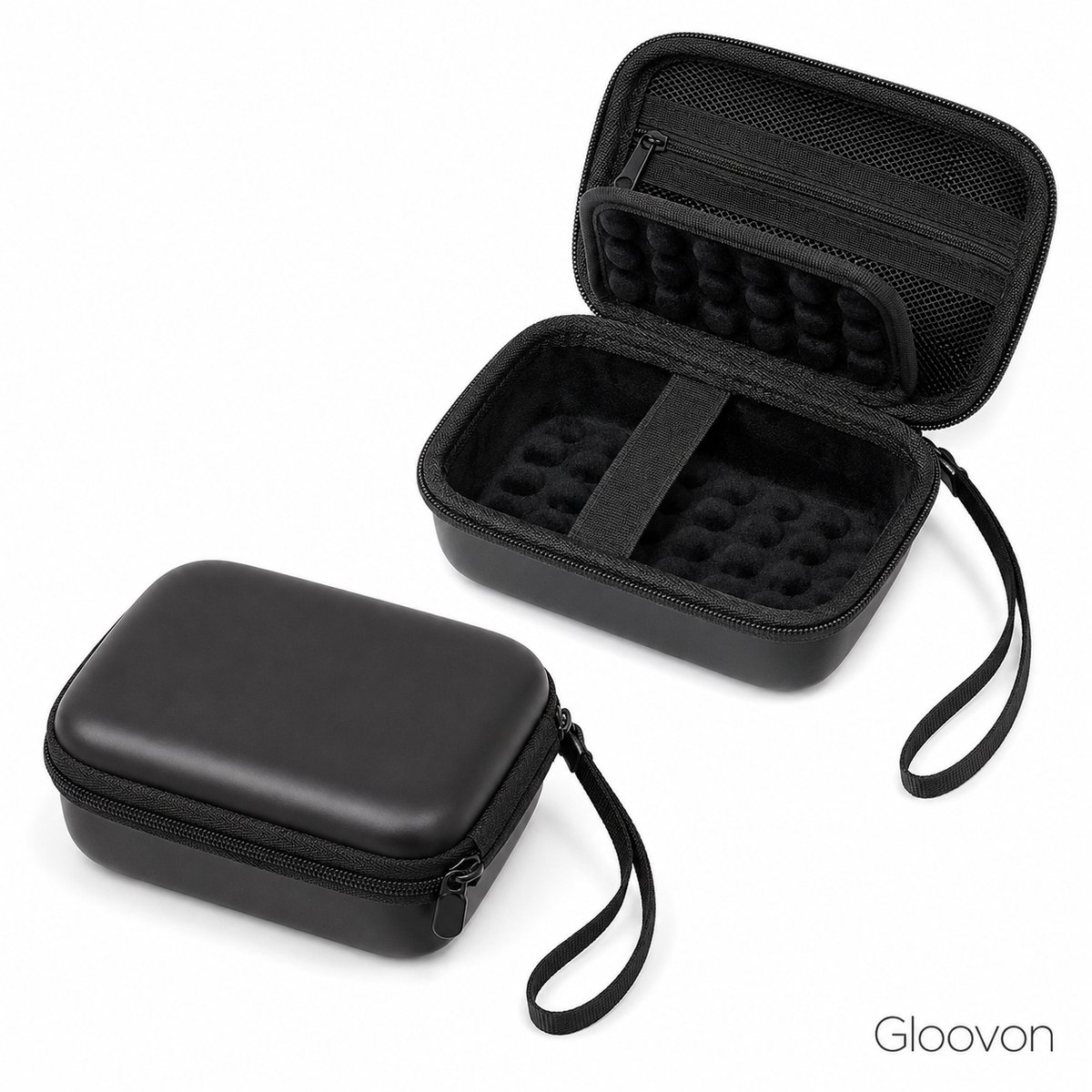 Gloovon Compacte Cameratas - Hard Case Hoes voor Digitale Camera en Compactcamera - Schokbestendig met 3D-voering - Waterafstotend - Zwart