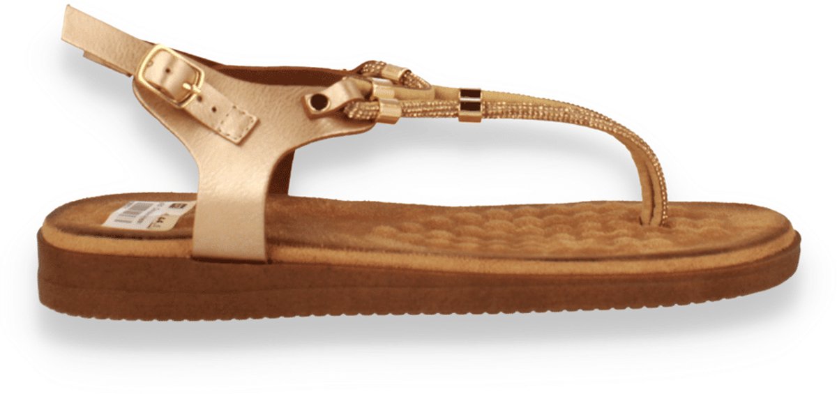 Double Heart Dames Sandaal | Goud | Maat: 37